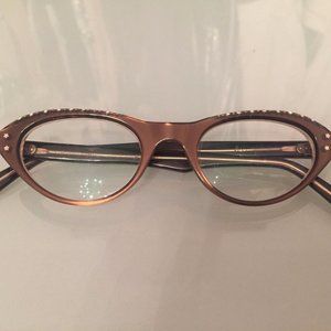60s Cateye Swan Rhinestone Vintage Glasses